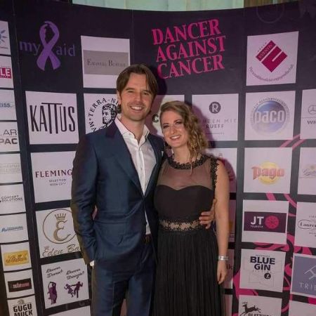 Allison Wardle and Graham Wardle took a picture at a charity event